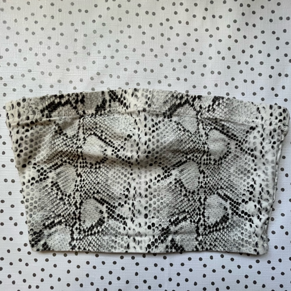 Forever 21 Snake Print Tube Top